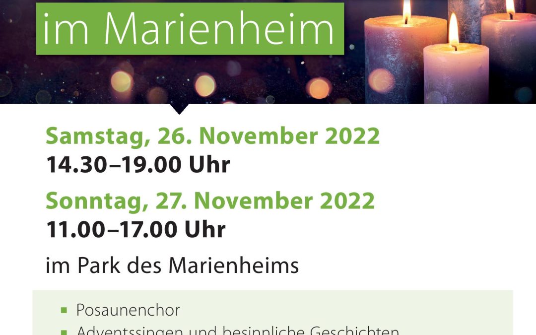 Herz­li­che Ein­la­dung zum Advents­markt im Marienheim