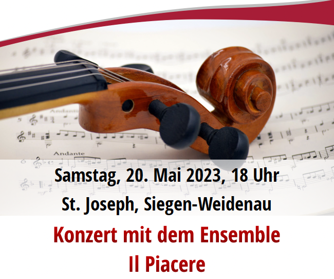 Kon­zert mit dem Streich­ensem­ble Il Pia­ce­re in St. Joseph