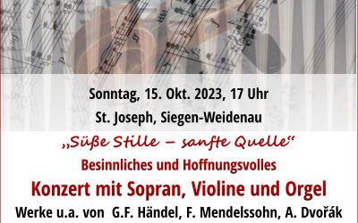 Kon­zert mit Vio­li­ne, Sopran und Orgel in St. Joseph
