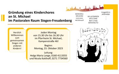 Grün­dung eines Kin­der­cho­res im Pastoralen Raum Siegen-Freudenberg