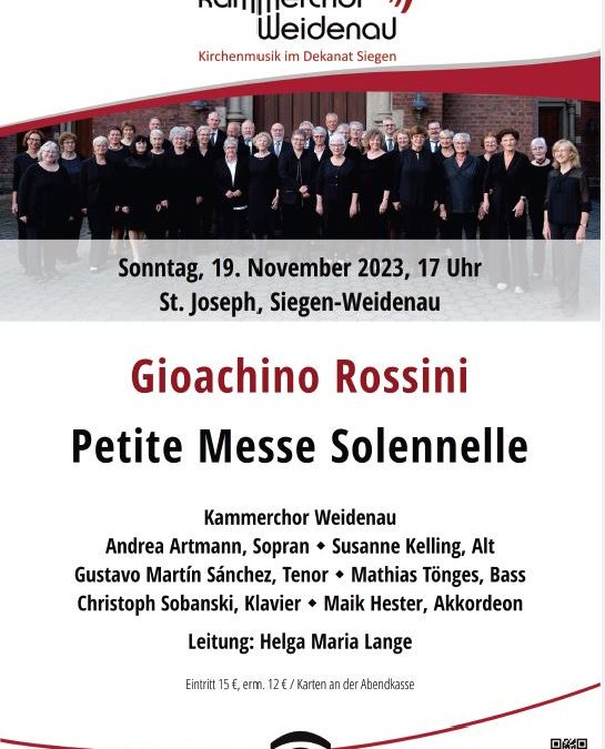 Peti­te Mes­se solen­nel­le von Gioa­chi­no Ros­si­ni in St. Joseph