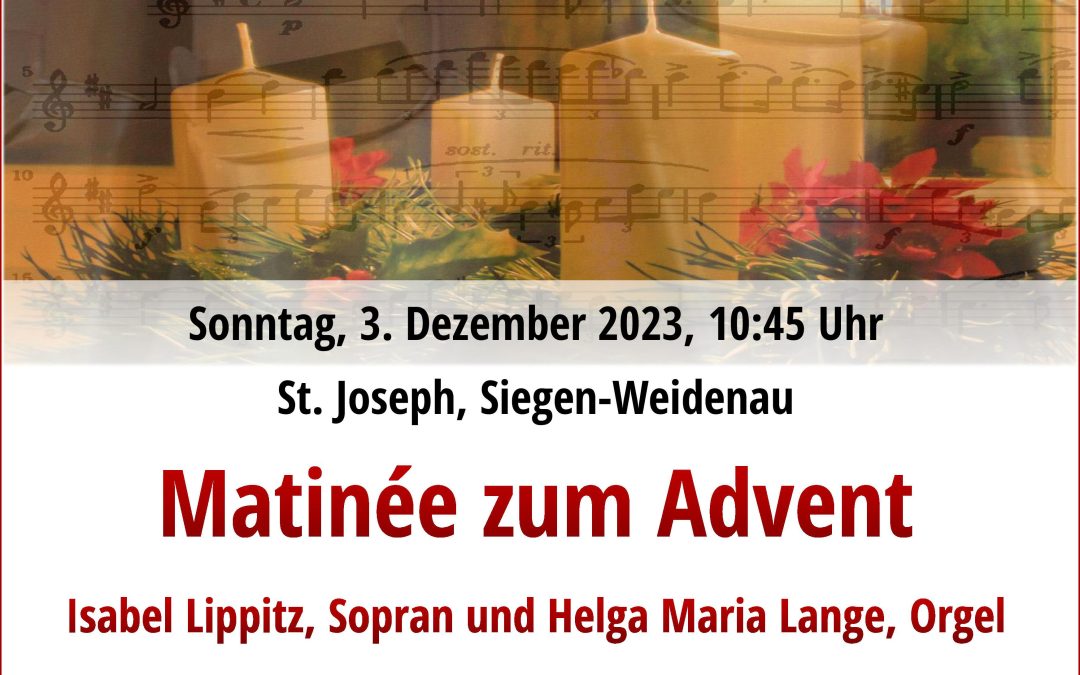 Mati­née mit Sopran und Orgel in St. Joseph